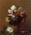 Grand bouquet de chrysanthèmes Henri Fantin Latour